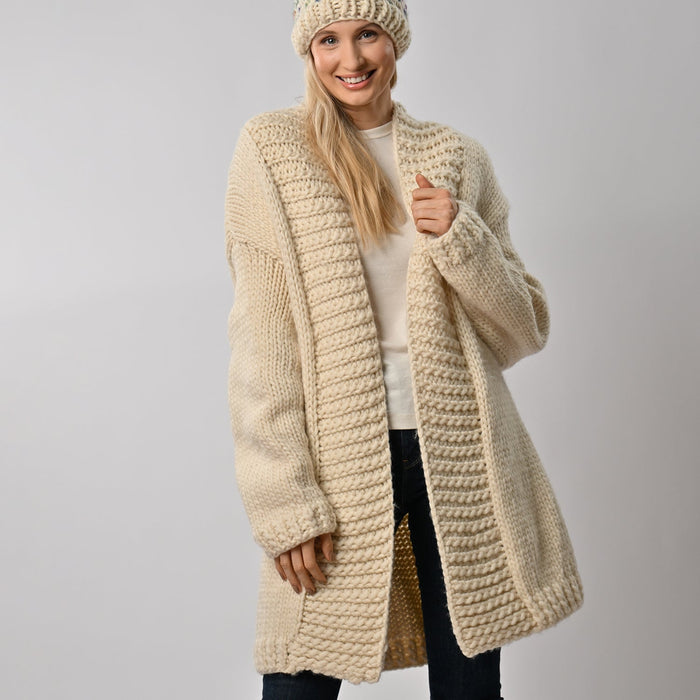 Long Cardigan Knitting Kit– Wool Couture