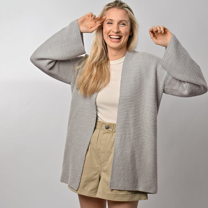 Long Summer Cardigan Knitting Kit Cotton Collection Wool Couture