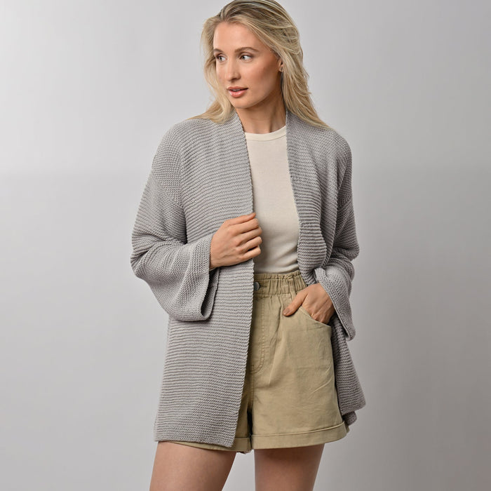Long Summer Cardigan Knitting Kit - Cotton Collection - Wool Couture