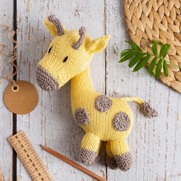 Lottie The Giraffe - Cotton Knitting Kit - Wool Couture