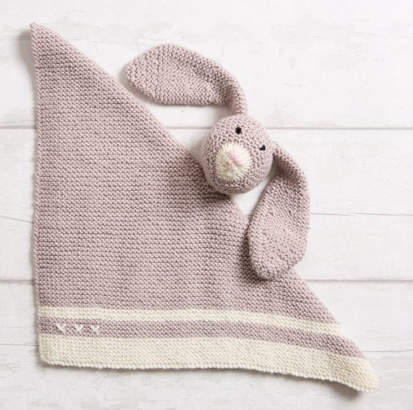 Mabel Bunny Baby comforter Knitting Kit - Wool Couture