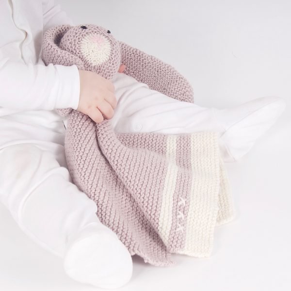 Mabel Bunny Baby comforter Knitting Kit - Wool Couture