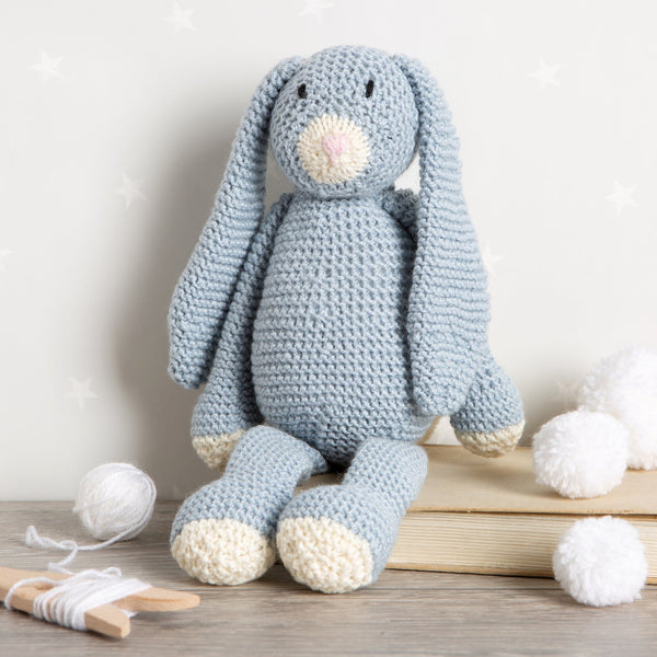 Mabel Bunny Knitting Kit - Baby Blue - Wool Couture