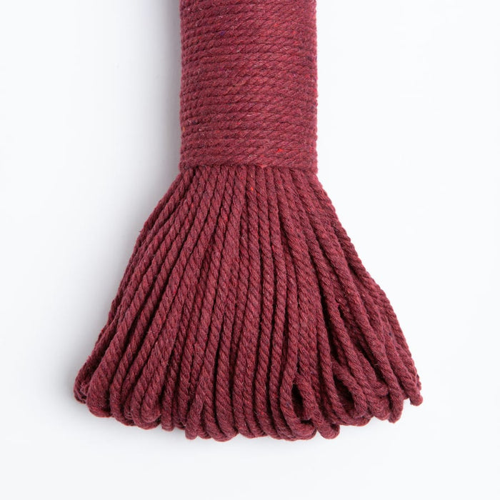 Macrame Cord 3mm in Burgundy - Wool Couture