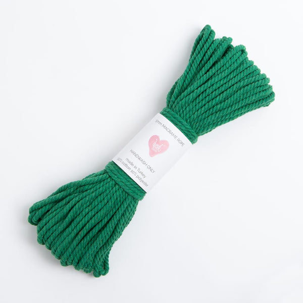 Macrame Cord 5mm in Green - Wool Couture