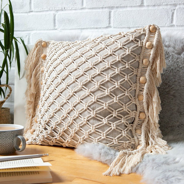 Macrame Cushion Craft Kit - Wool Couture