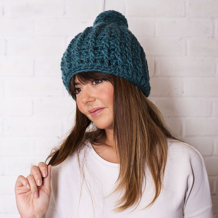 Melanie Pompom Hat Crochet Kit - Wool Couture