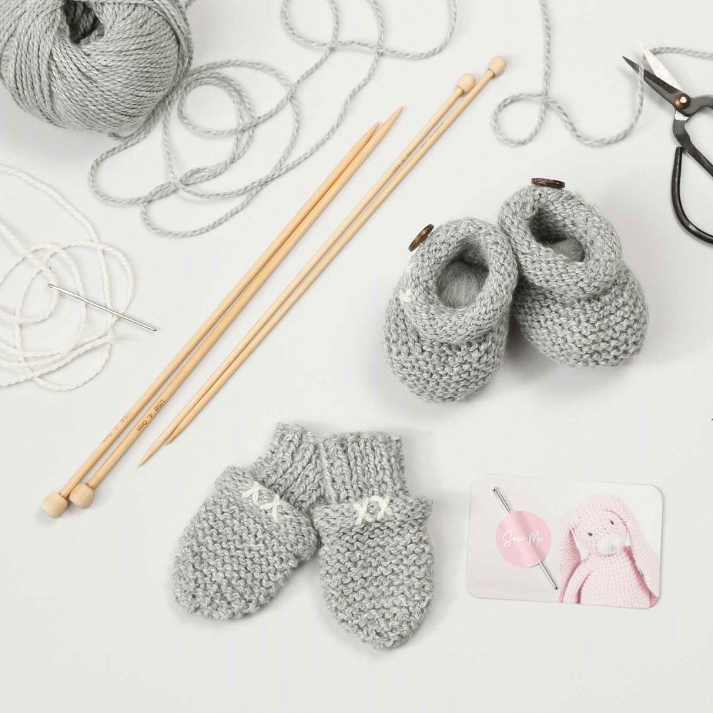 Mittens and Booties Baby Knitting Kit Wool Couture