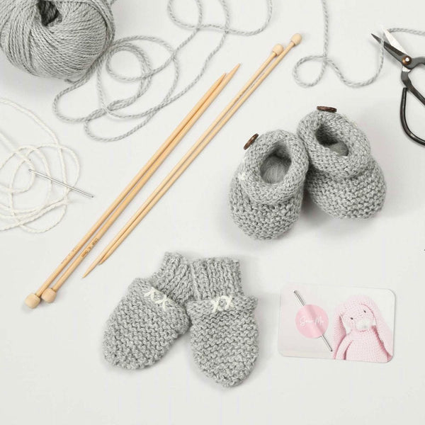Mittens and Booties Baby Knitting Kit - Wool Couture