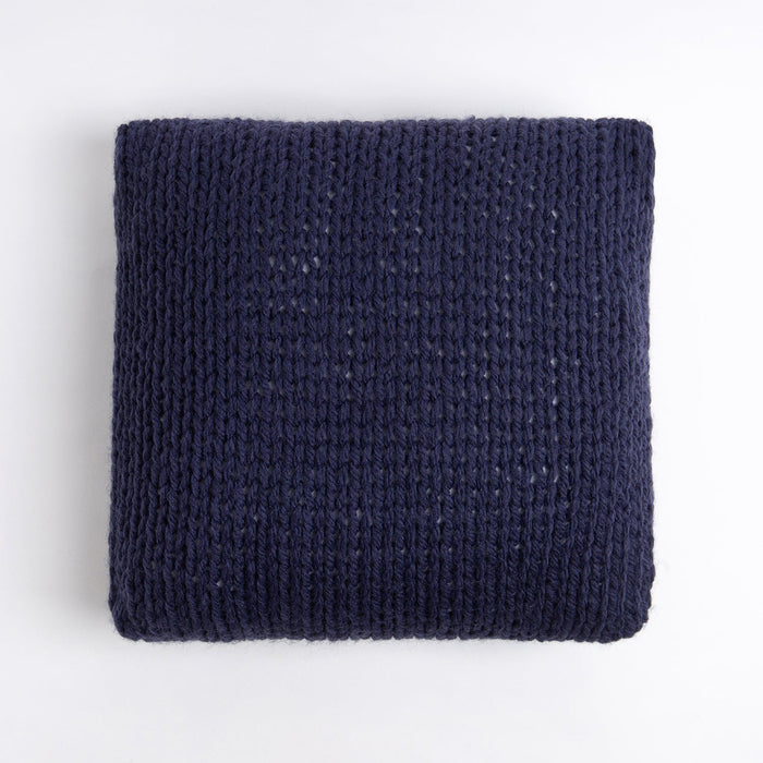 Monogram Cushion Knitting Kit - Midnight Blue - Wool Couture