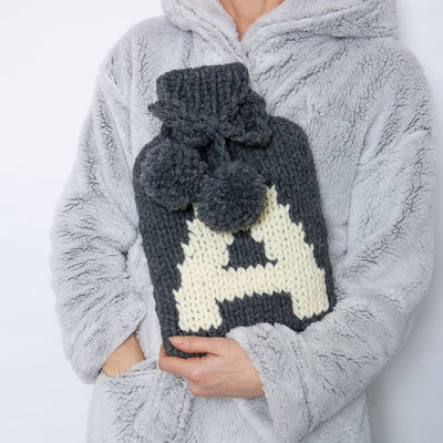 Monogram Hot Water Bottle Cover Knitting Kit - Beautifully Basic - Wool Couture