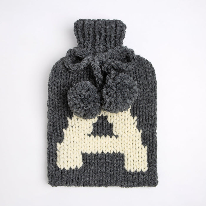 Monogram Hot Water Bottle Cover Knitting Kit - Beautifully Basic - Wool Couture
