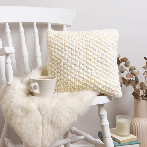 Moss Stitch Cushion Cover Knitting Kit - Wool Couture