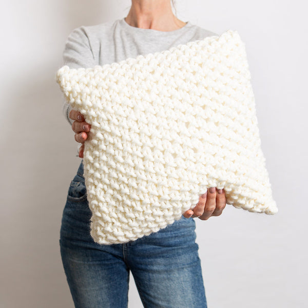 Moss Stitch Cushion Cover Knitting Kit - Wool Couture