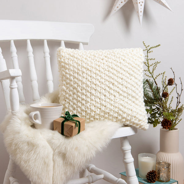 Moss Stitch Cushion Cover Knitting Kit - Wool Couture
