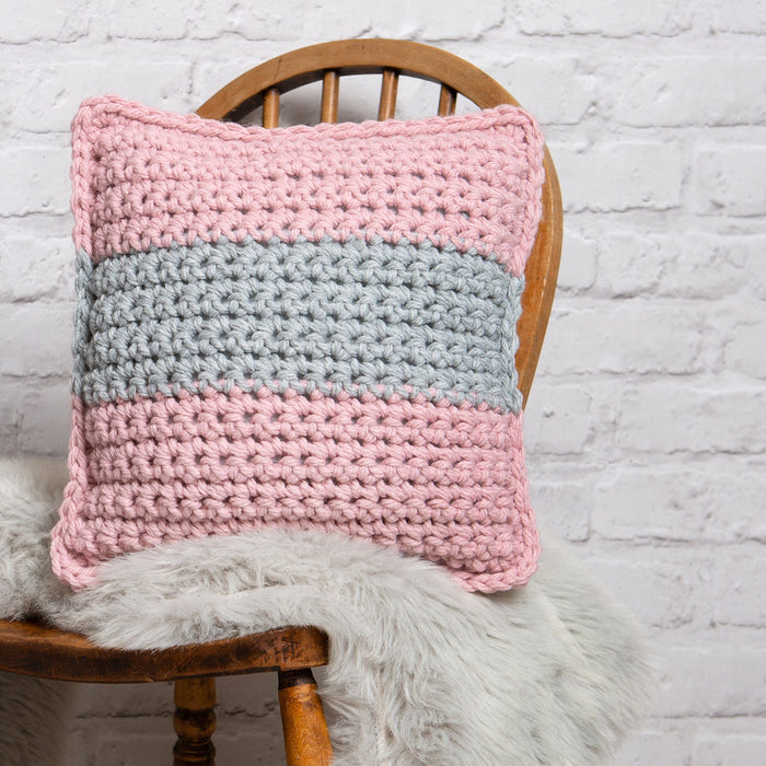 My First Striped Cushion Crochet Kit - Beginner Basics - Wool Couture