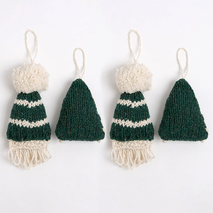 Oh Christmas Tree And Gonk Bauble Duo Knitting Kit - Wool Couture