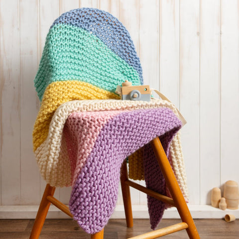 Pastel Dreams Blanket Knitting Kit - Wool Couture