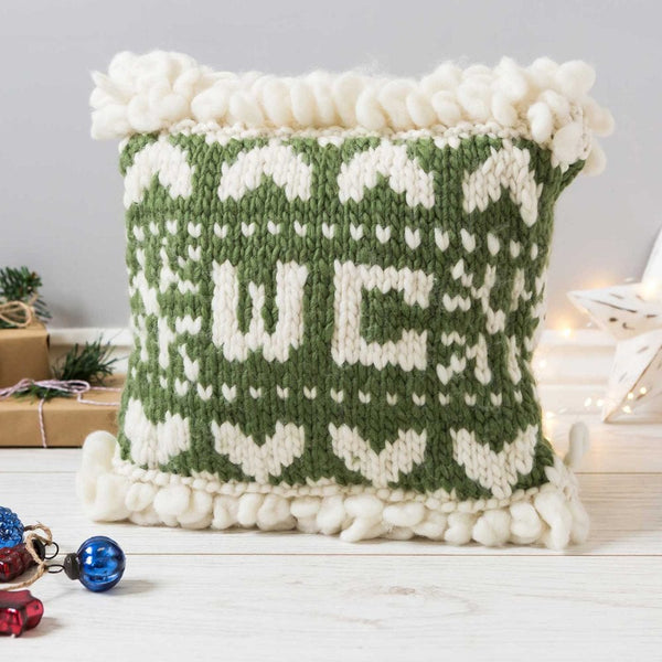 Personalised Christmas Cushion Knitting Kit - Wool Couture