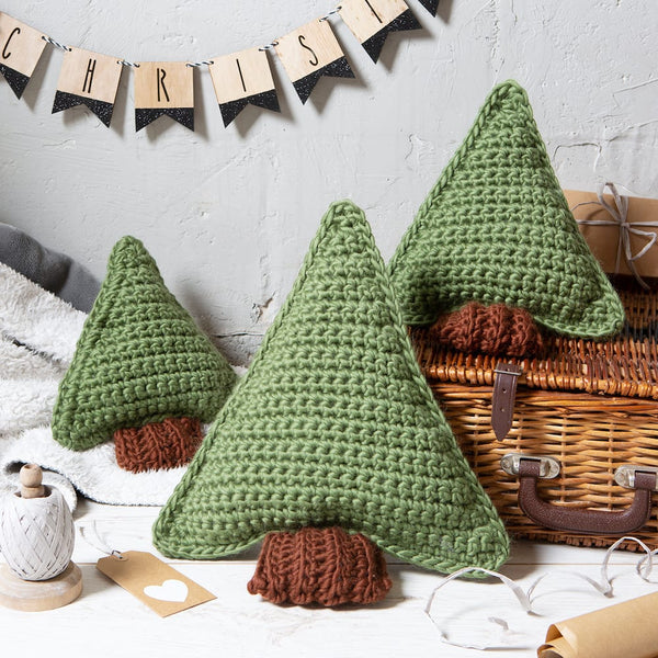 Pine Tree Cushion Crochet Kit - Wool Couture