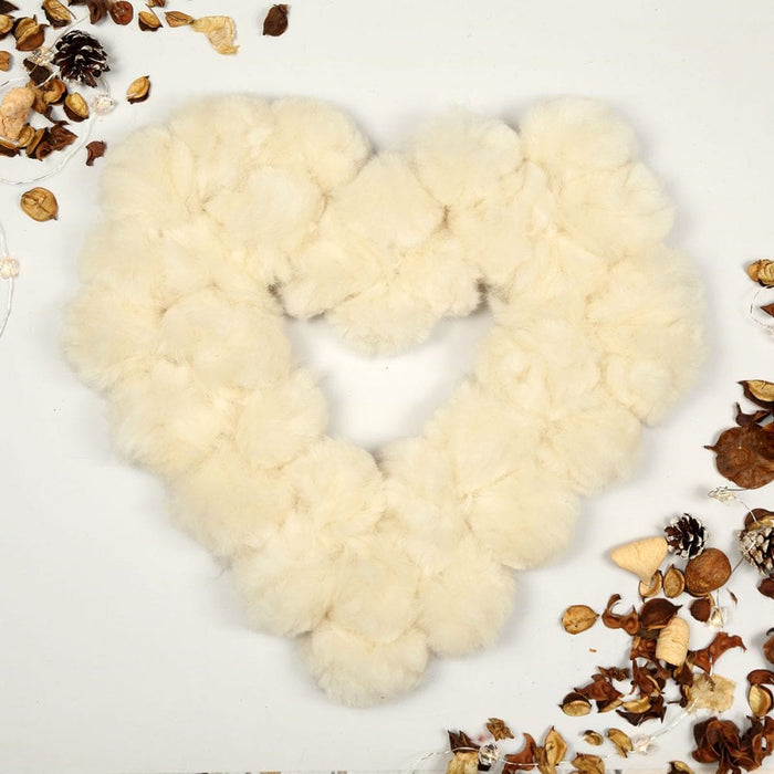 Pom Pom Heart Wreath Craft Kit - Wool Couture