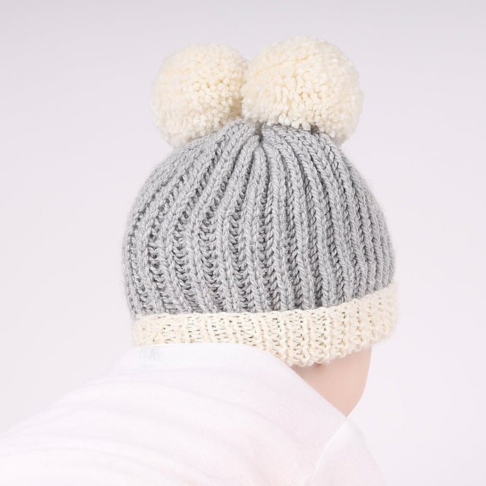 Pompom Hat Baby Knitting Kit - Wool Couture