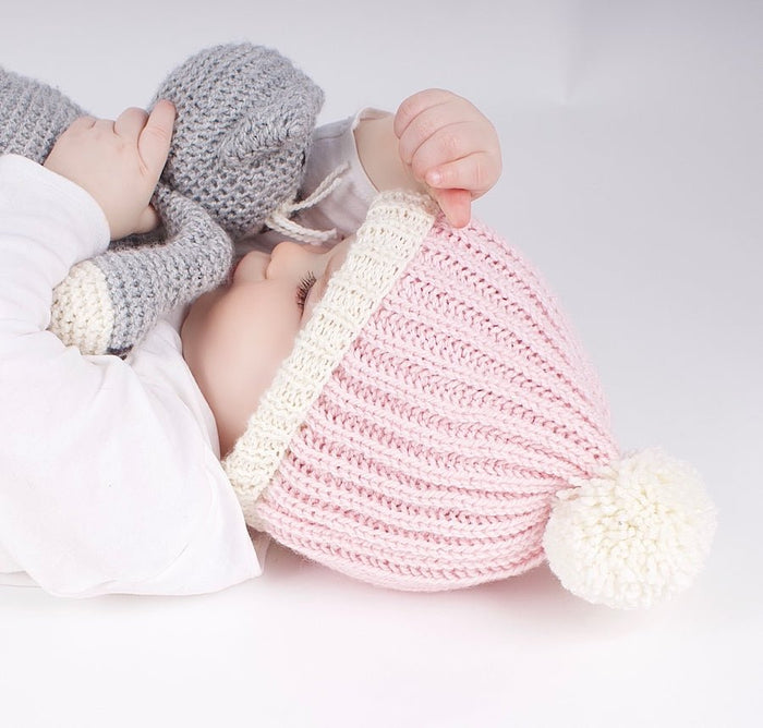 Pompom Hat Baby Knitting Kit - Wool Couture