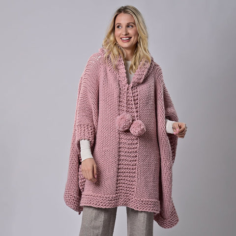 Poncho Blanket Knitting Kit - Hooded - Wool Couture