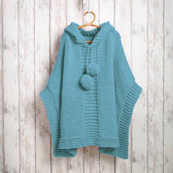 Poncho Blanket Knitting Kit - Hooded - Wool Couture