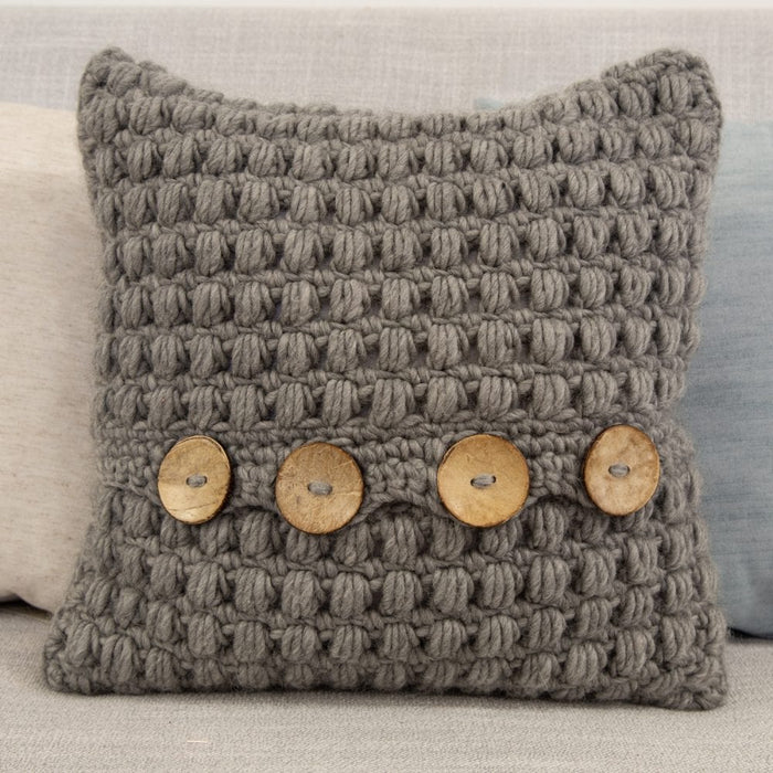 Puff Stitch Cushion Crochet Kit - Wool Couture