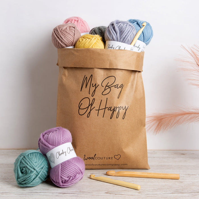 Puff Stitch Cushion Crochet Kit - Wool Couture