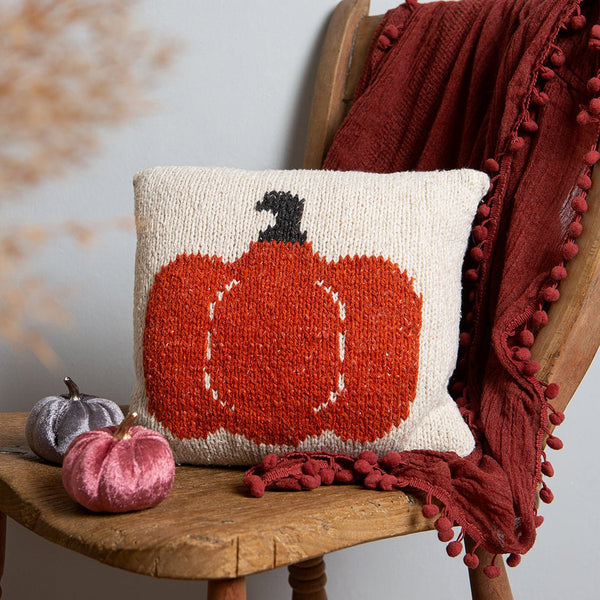 Pumpkin Cushion Knitting Kit - Wool Couture