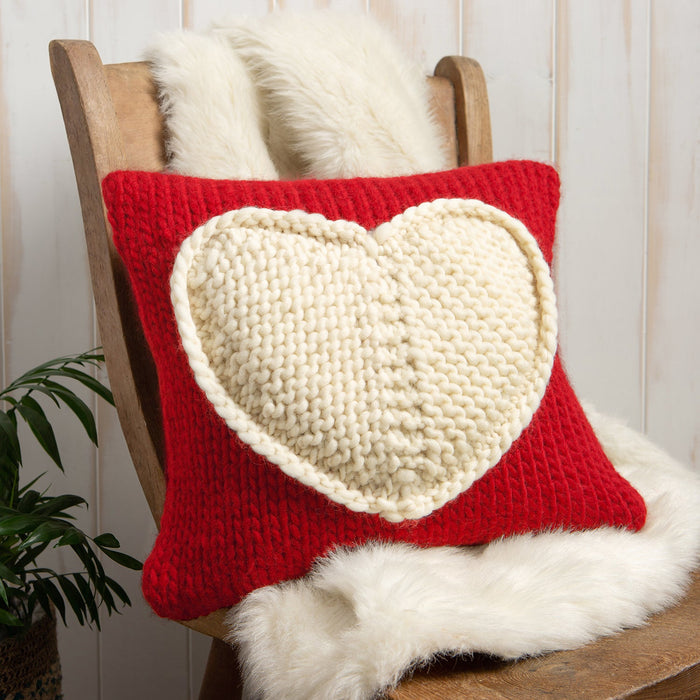 Queen of Hearts Cushion Knitting Kit - Wool Couture