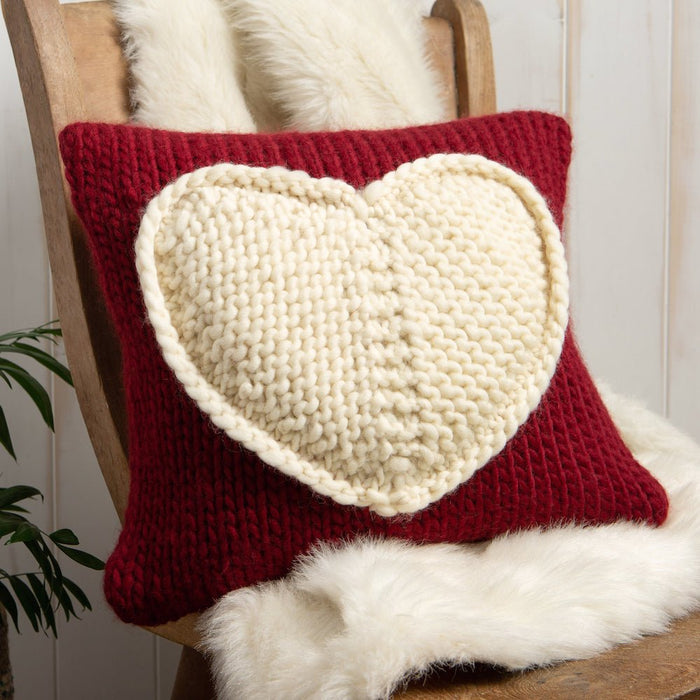 Queen of Hearts Cushion Knitting Kit - Wool Couture