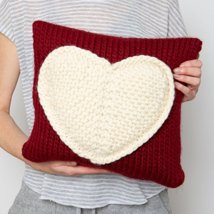 Queen of Hearts Cushion Knitting Kit - Wool Couture