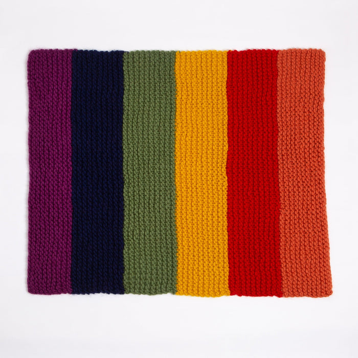 Rainbow Blanket Knitting Kit - Bright - Wool Couture