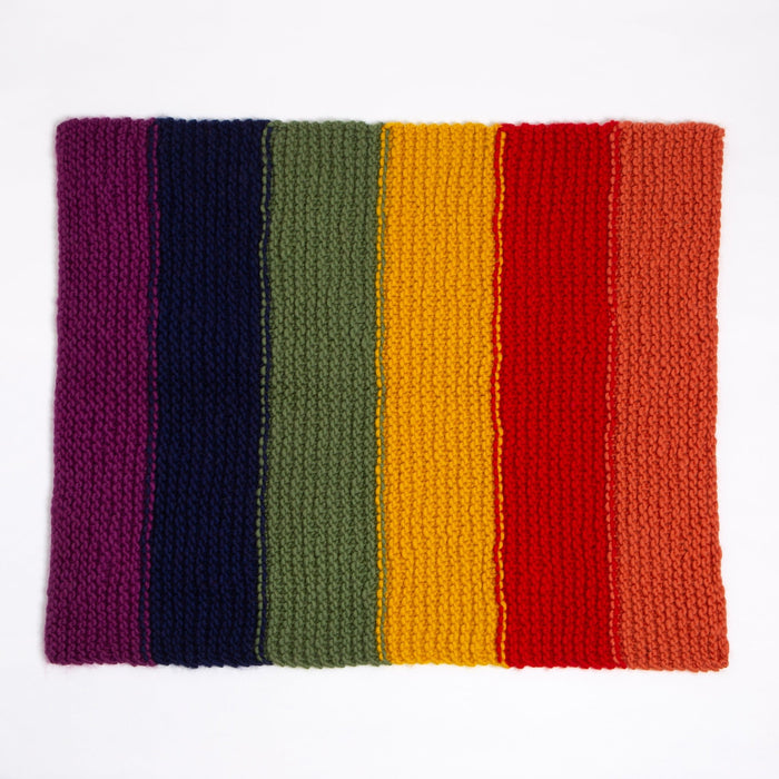 Rainbow Blanket Knitting Kit - Bright - Wool Couture