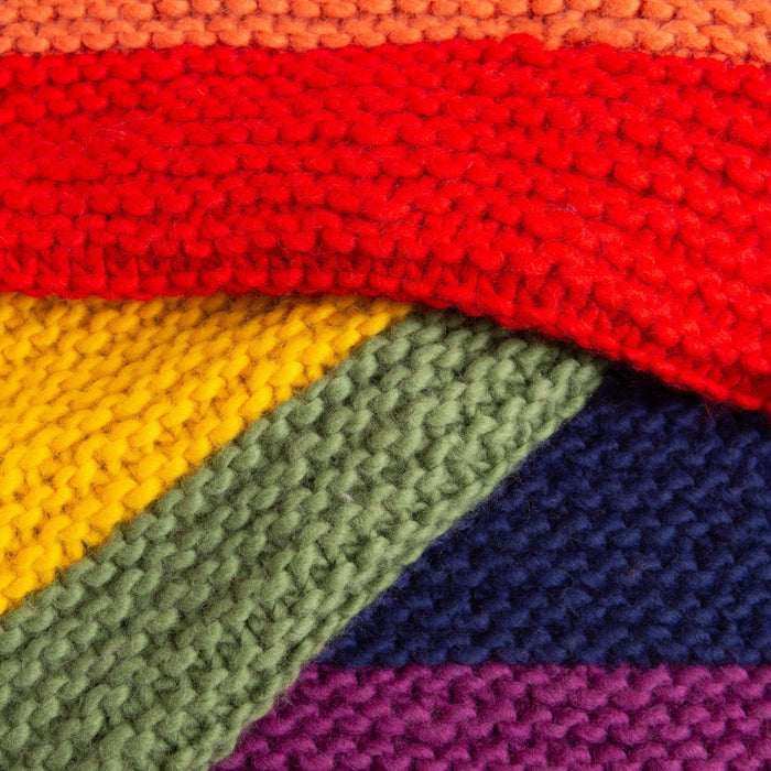 Rainbow Blanket Knitting Kit - Bright - Wool Couture