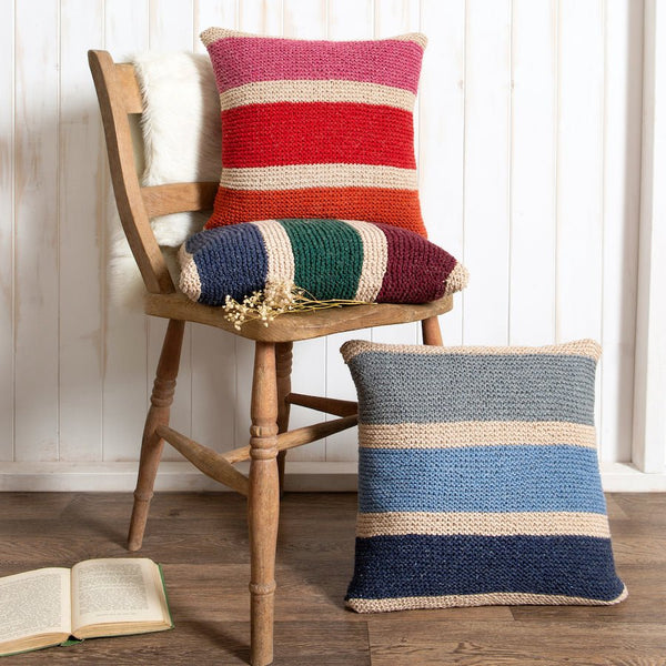 Rainbow Cushion Knitting Kit - Wool Couture