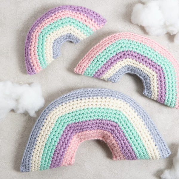 Rainbow Cushion Set Crochet Kit - Wool Couture