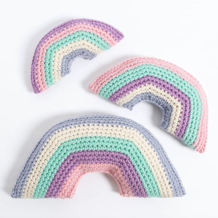 Rainbow Cushion Set Crochet Kit - Wool Couture