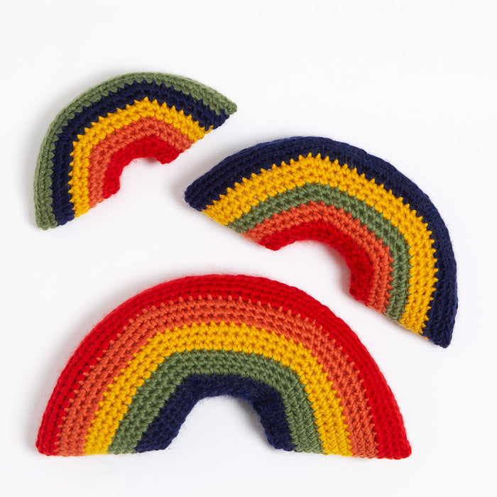Rainbow Cushion Set Crochet Kit - Bright - Wool Couture