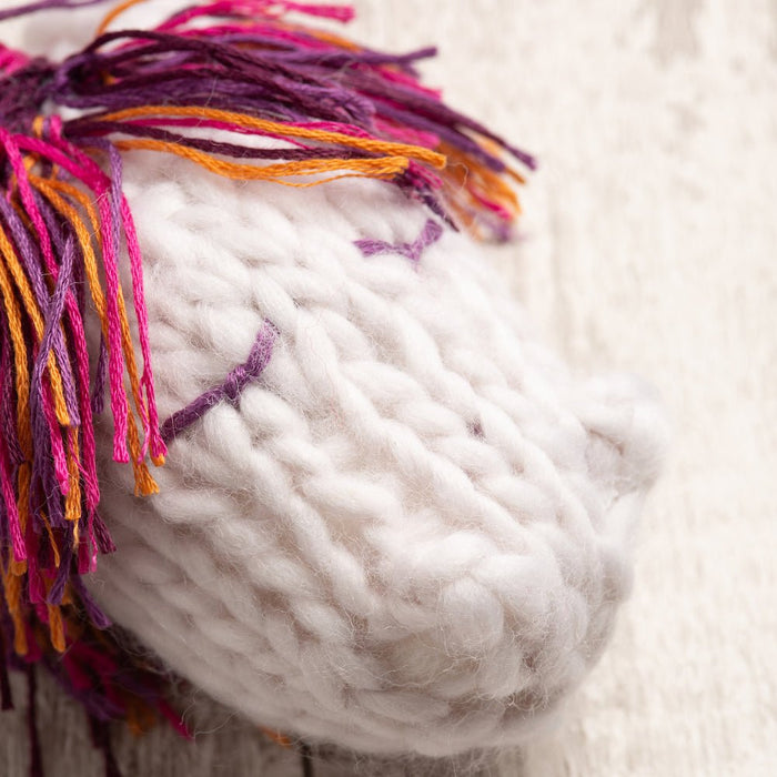 Rainbow Unicorn Baubles Knitting Kit - Wool Couture