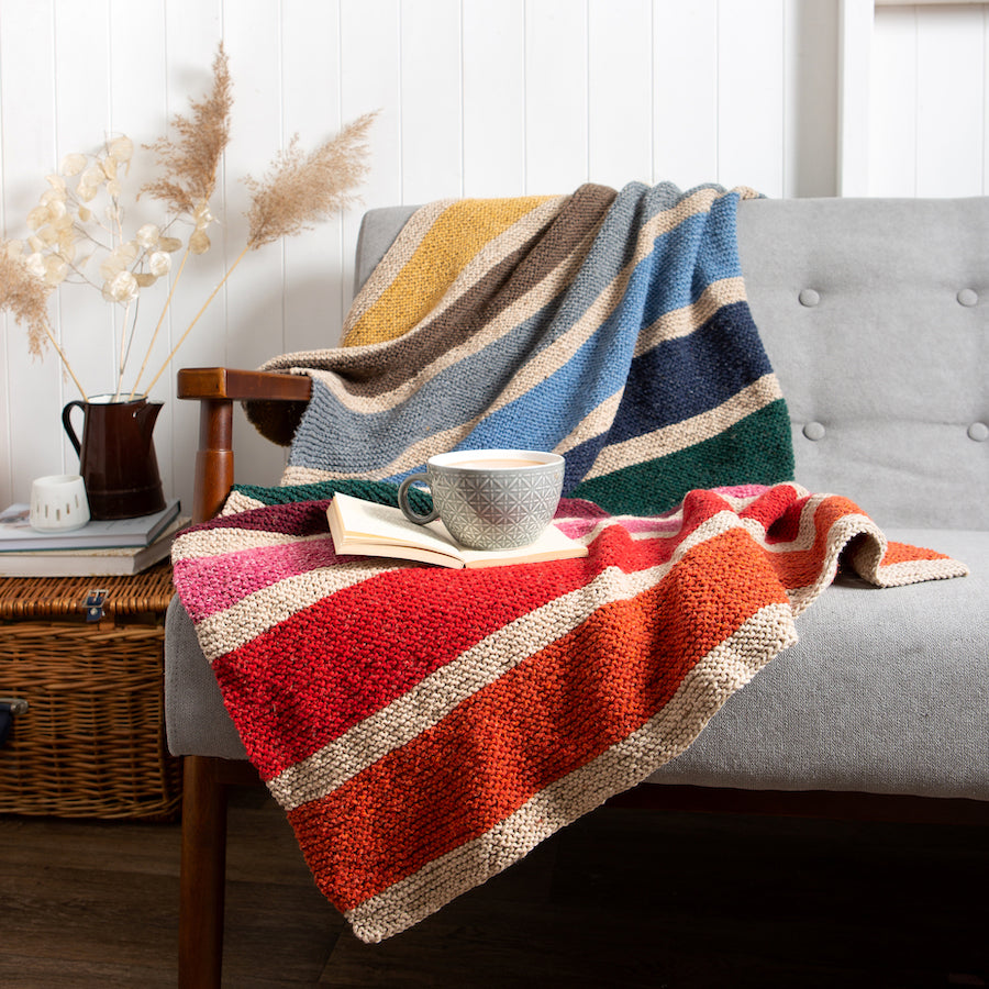 Rainbow Blanket Knitting Kit Wool Couture