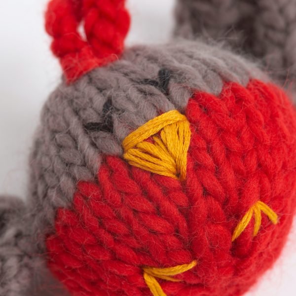 Reindeer and Robin Baubles Knitting Kit - Wool Couture