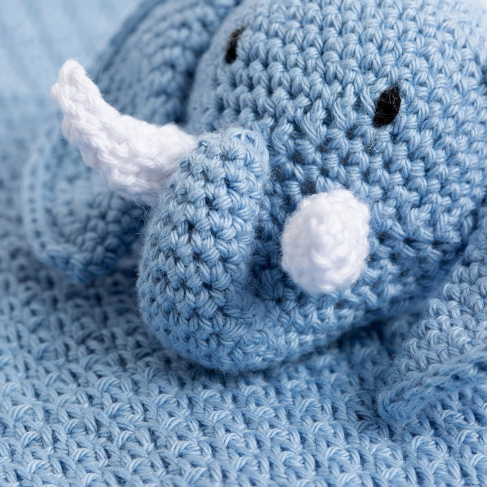 Roy The Elephant Baby Comforter Crochet Kit - Wool Couture