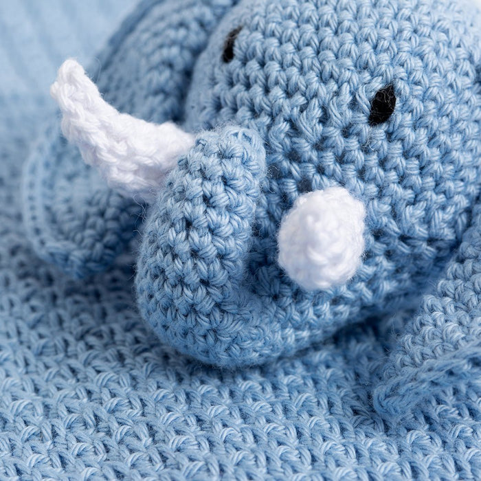 Roy The Elephant Baby Comforter Crochet Kit Wool Couture