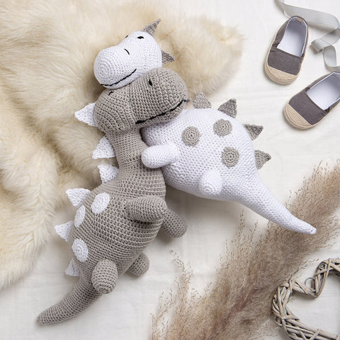 Savvi The Dinosaur Amigurumi Crochet Kit - Monochrome - Wool Couture
