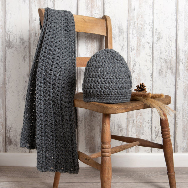 Scarf & Hat Crochet Kit - Beginner Basics - Wool Couture