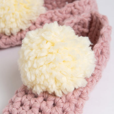 Slippers Crochet Kit + Crochet Pocket Book - Silver Level - Wool Couture